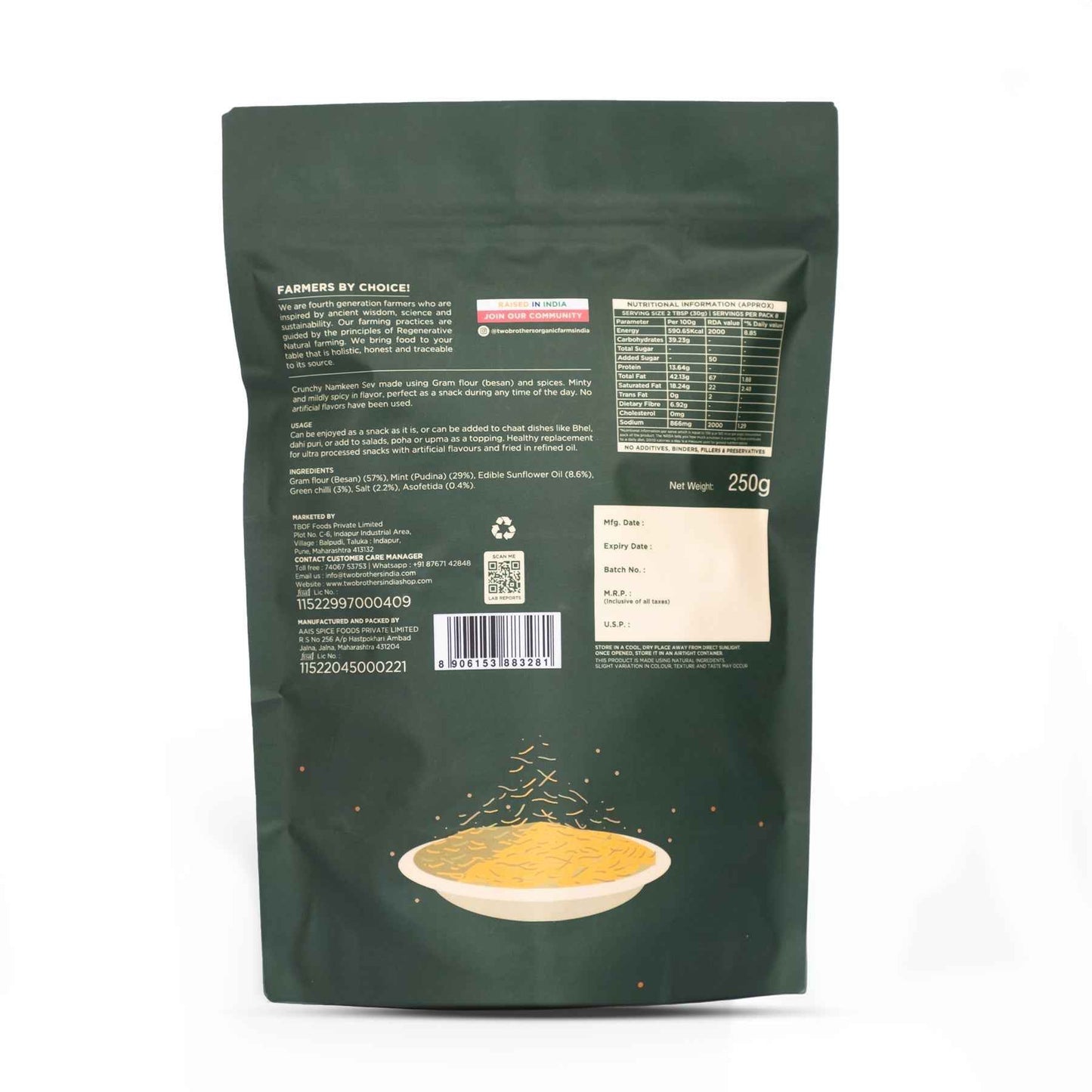 Two Brothers Organic Farms Pudina & Green Chilly Sev