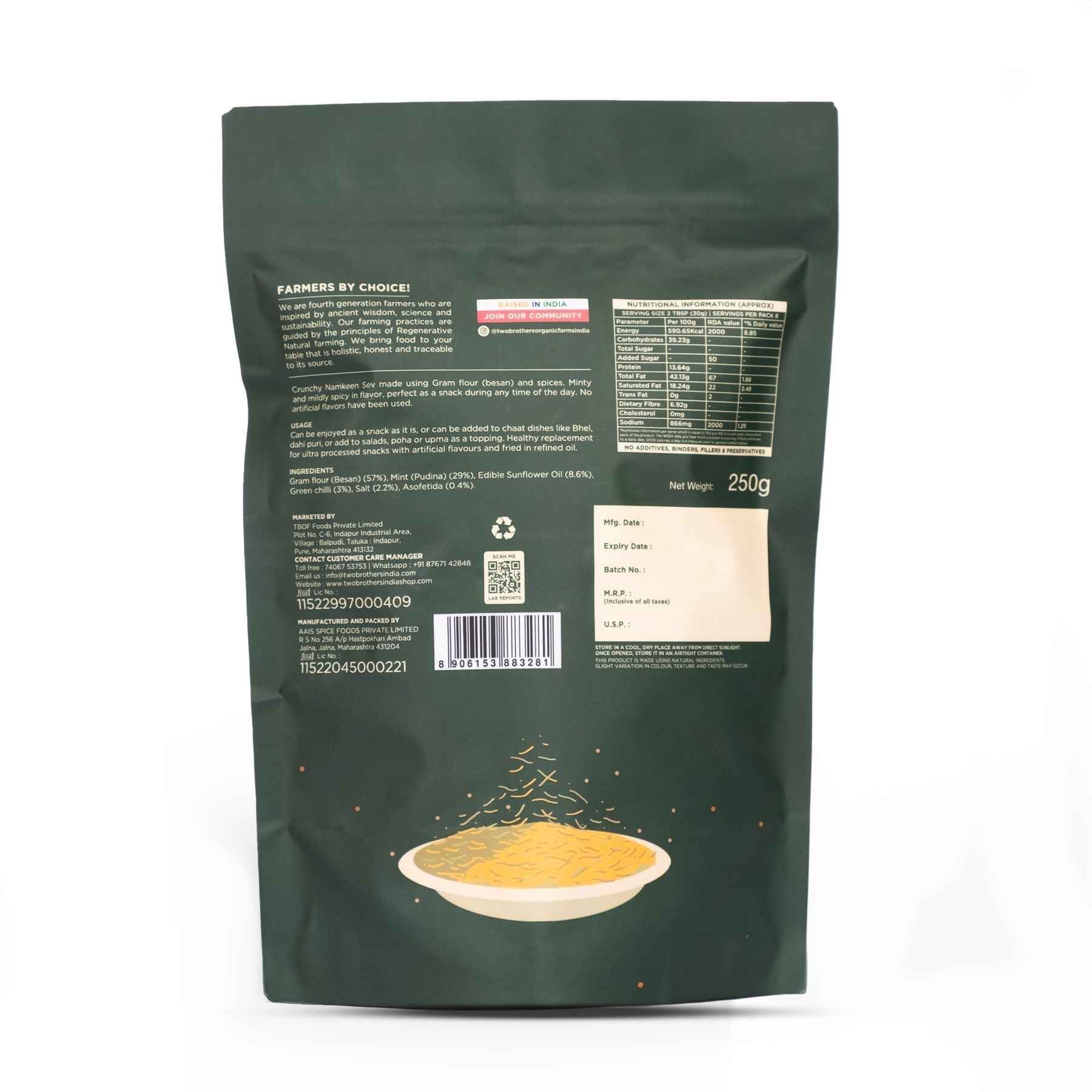 Two Brothers Organic Farms Pudina & Green Chilly Sev