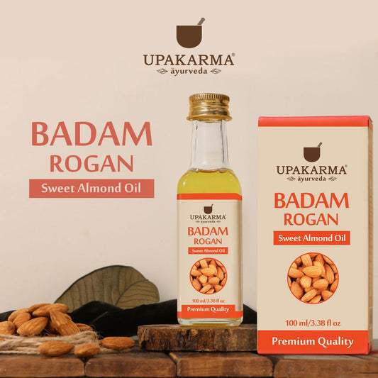 Buy Upakarma Ayurveda Badam Rogan Sweet Almond Oil from DrMediCart, Ship from India to USA
