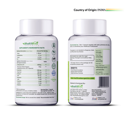Health Veda Organics Coenzyme (Coq10) Capsules