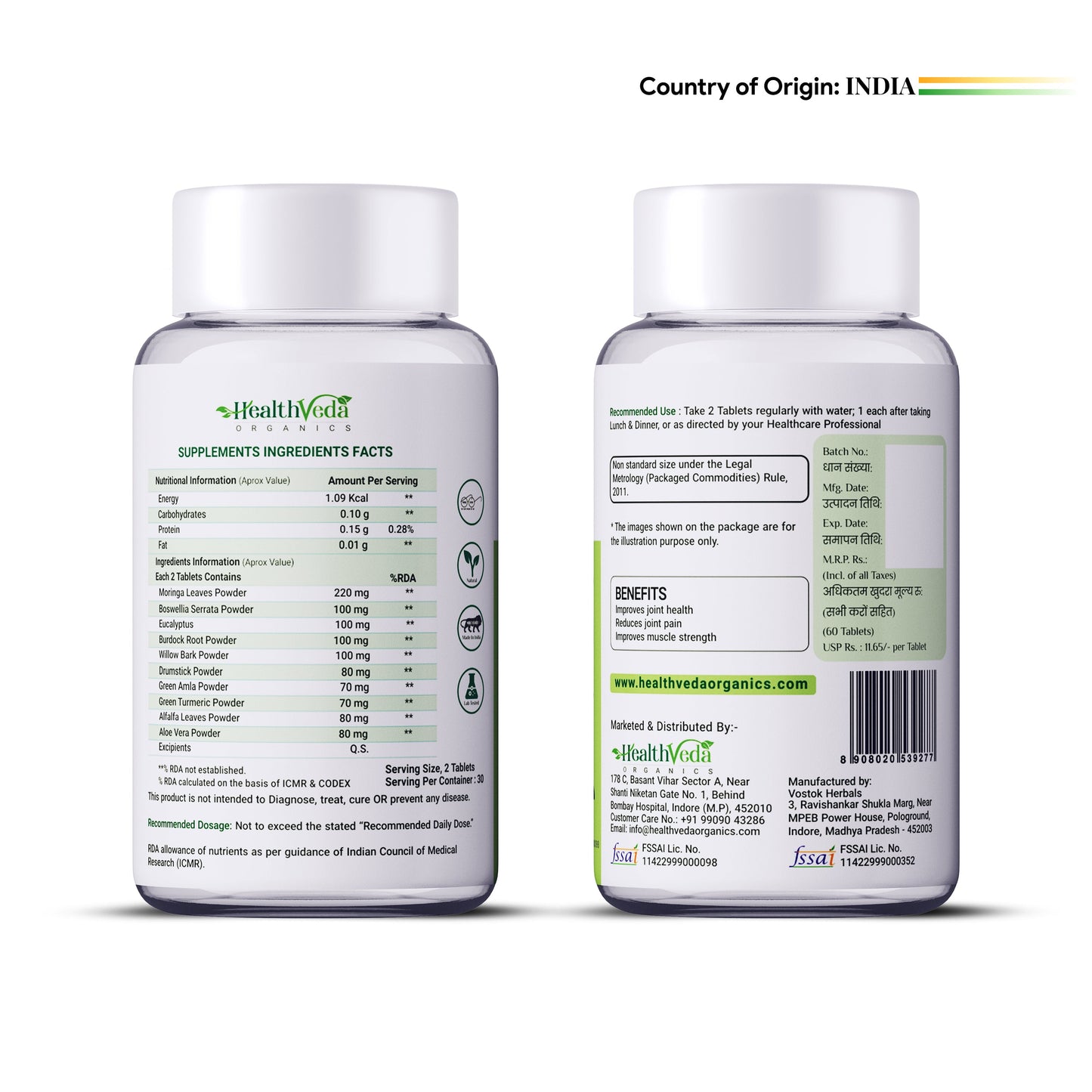 Health Veda Organics Plant Based Joint Support Tablets