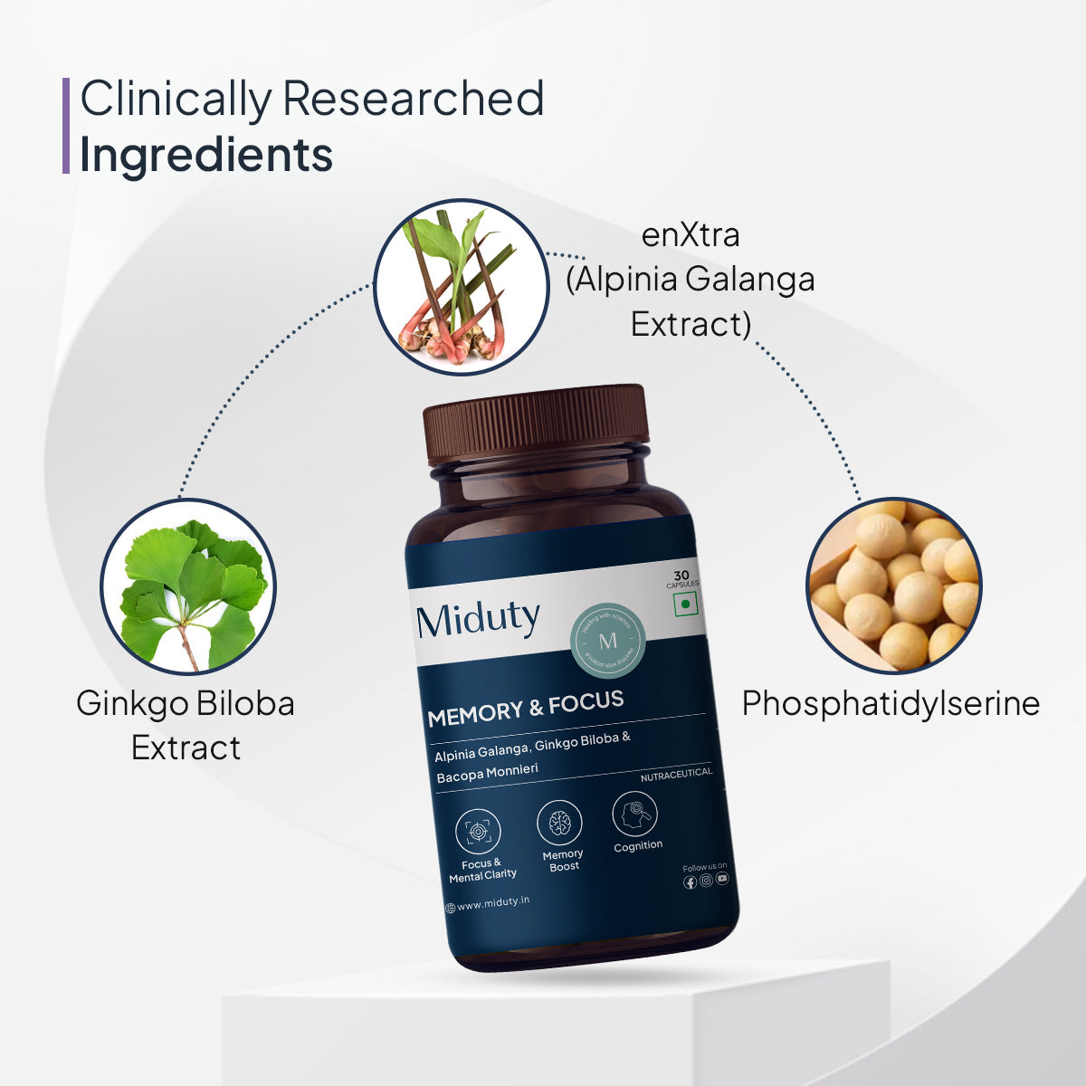 Miduty by Palak Notes Memory & Focus Capsules