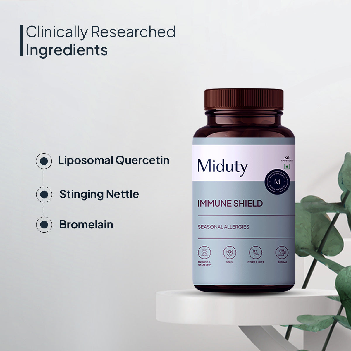 Miduty by Palak Notes Immune Shield Seasonal Allergies Capsules