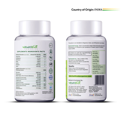 Health Veda Organics Plant Based PCOS Multivitamin Supplement Tablets