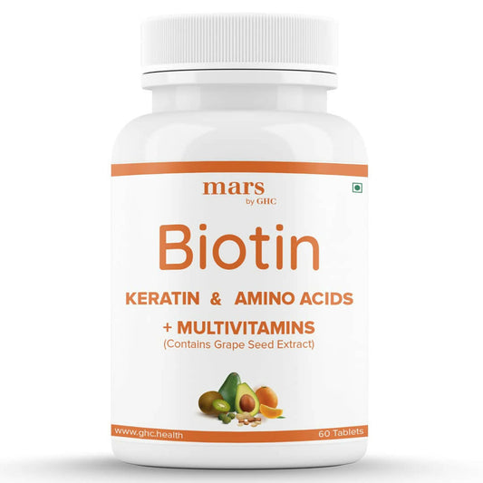 Mars By GHC Beard Biotin Tablets with Keratin & Amino Acids