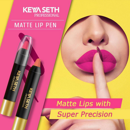 Keya Seth Aromatherapy Professional Matte Lip Pen - Bright Fuchsia