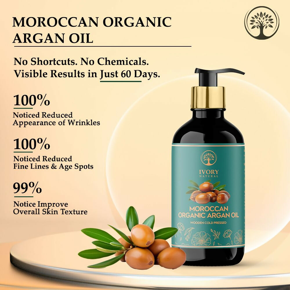 Buy Ivory Natural Moroccan Organic Argan Oil Premium & Extra Virgin from DrMediCart, Ship from India to USA