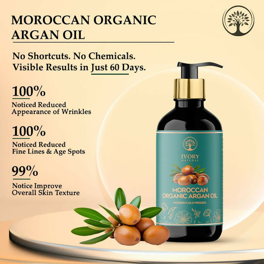 Buy Ivory Natural Moroccan Organic Argan Oil Premium & Extra Virgin from DrMediCart, Ship from India to USA
