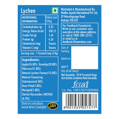 Buy Teame Lychee Ice Brews Freeze Pyramid Bags from DrMediCart, Ship from India to USA