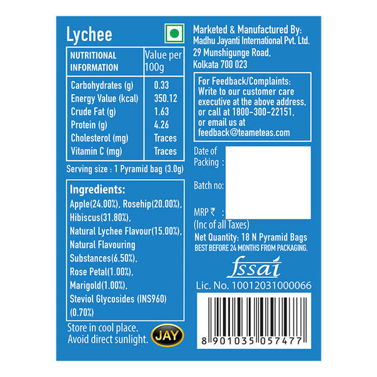 Buy Teame Lychee Ice Brews Freeze Pyramid Bags from DrMediCart, Ship from India to USA
