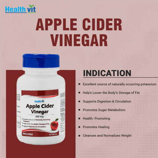 Buy Healthvit Apple Cider Vinegar Capsules from DrMediCart, Ship from India to USA