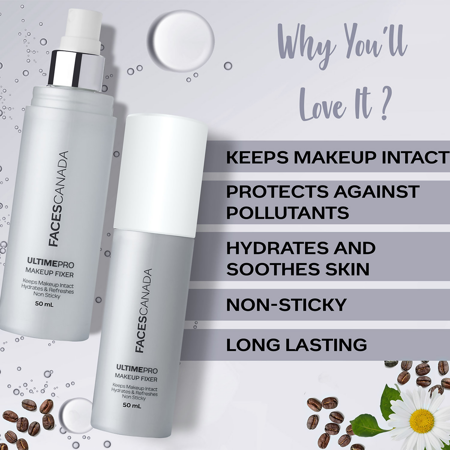 Faces Canada Ultime Pro Makeup Fixer For Long Lasting Makeup Setting Spray
