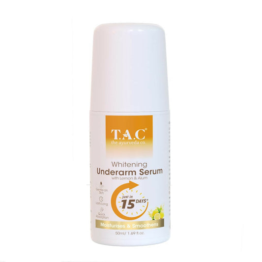 TAC - The Ayurveda Co. Lemon Serum Roll-On for Women & Men with Aloe Vera for Skin Whitening & Long Lasting Freshness