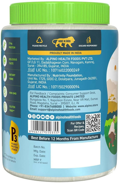 Alpino Natural Peanut Butter Powder Unsweetened