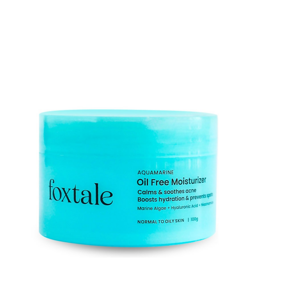 Foxtale Aquamarine Oil Free Hydrating Moisturiser With Hyaluronic Acid For Normal To Oily Skin