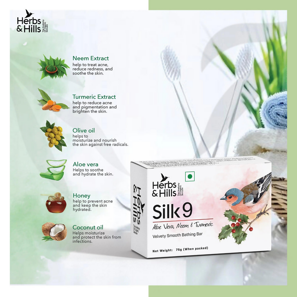 Herbs & Hills Silk9 Velvety Smooth Bathing Bar