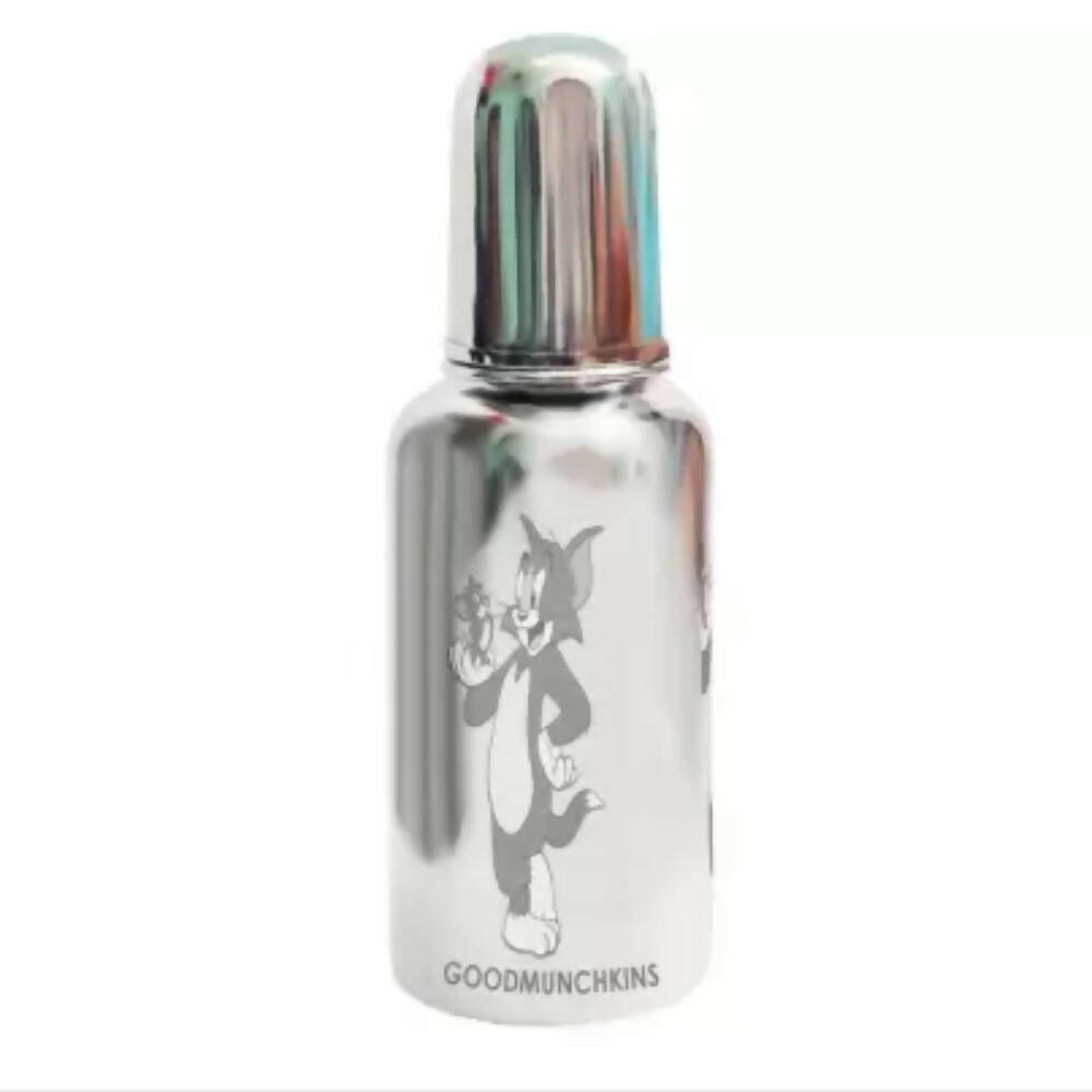 Goodmunchkins Stainless Steel Feeding Bottle 304 Grade Steel, Jointless, BPA Free, Rustfree Bottle For Kids 220ml