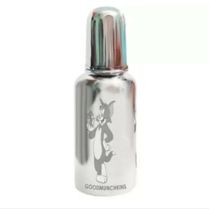 Goodmunchkins Stainless Steel Feeding Bottle 304 Grade Steel, Jointless, BPA Free, Rustfree Bottle For Kids 220ml