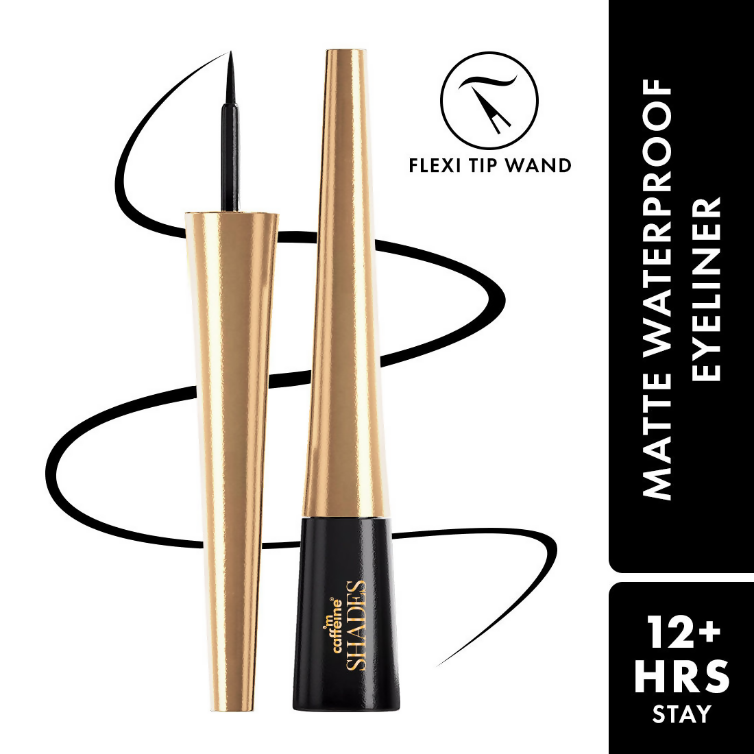mCaffeine Shades Intense Ink Waterproof Eyeliner - Black
