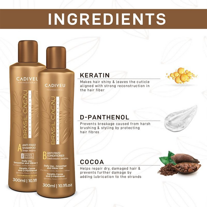 Cadiveu Brasil Cacau Anti Frizz Shampoo & Conditioner Combo