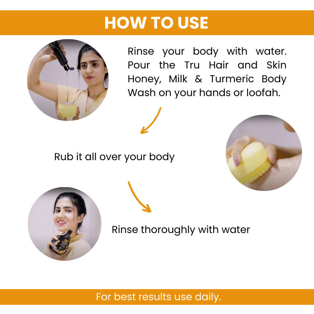 Tru Hair & Skin Honey, Milk & Turmeric Body Wash - Drmedicart
