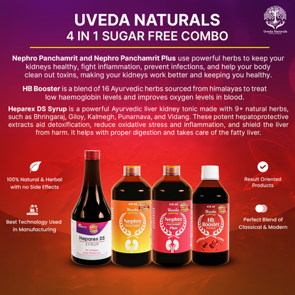 Uveda Naturals 4-in-1 Sugar Free Combo