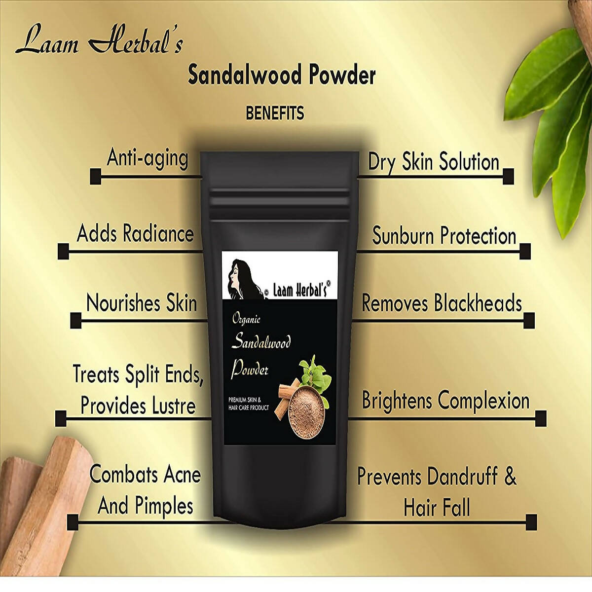 Laam Herbal's Rose Petal, Orange Peel, Multani Mitti, Aloe Vera, Neem Leaf, Sandalwood Powder