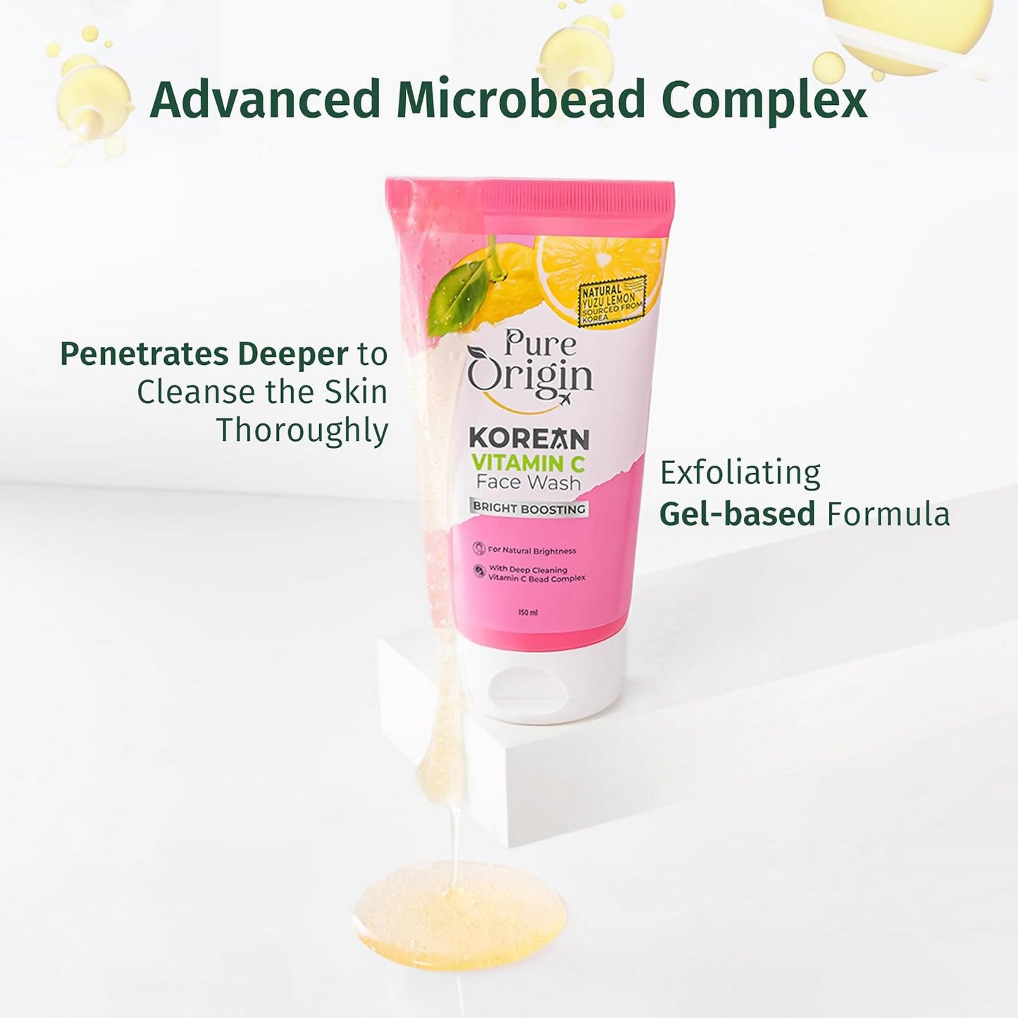 Pure Origin Korean Vitamin C Bright Boosting Face Wash