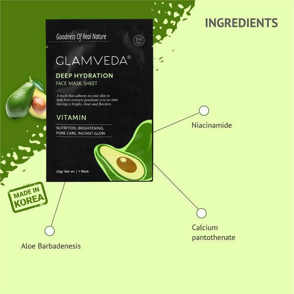 Glamveda Vitamin Sheet Mask-Pore Care & Nutrition
