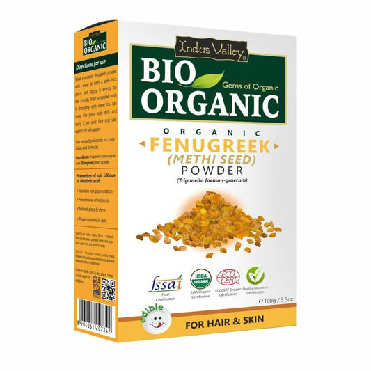 Buy Indus Valley Bio Organic Fenugreek (Methi Seed) Powder from DrMediCart, Ship from India to USA