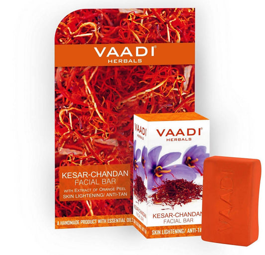 Buy Vaadi Herbals Kesar Chandan Facial Bar With Extract Of Orange Peel from DrMediCart, Ship from India to USA