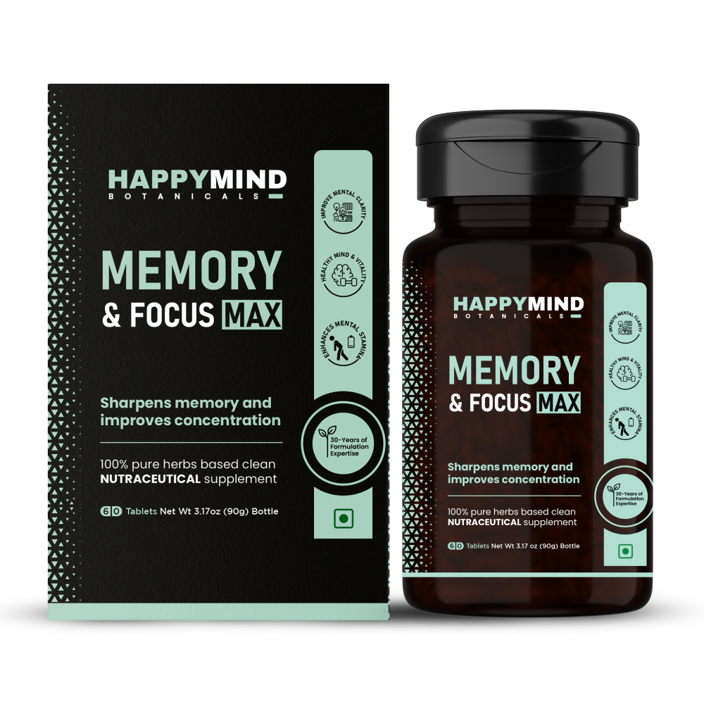 HappyMind Botanicals Memory & Focus Max Veg Tablets