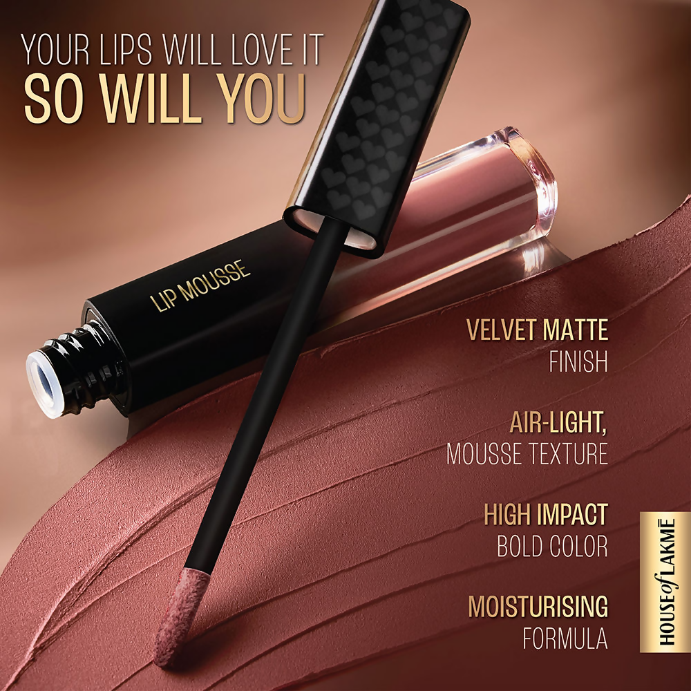 Lakme Xtraordin-Airy Velvet Matte Lip Mousse - Right Swipe Pink