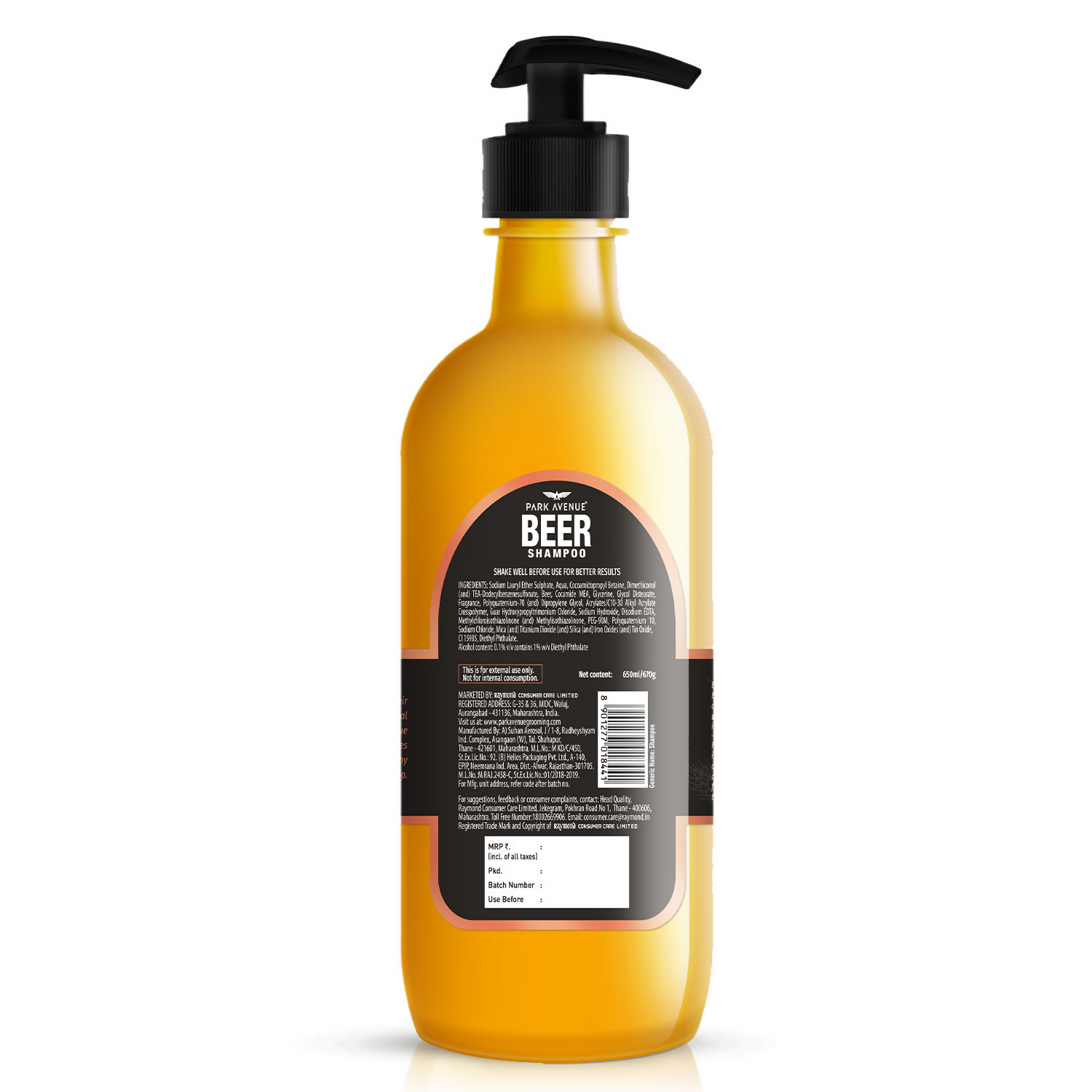 Park Avenue Shiny and Bouncy Beer Shampoo