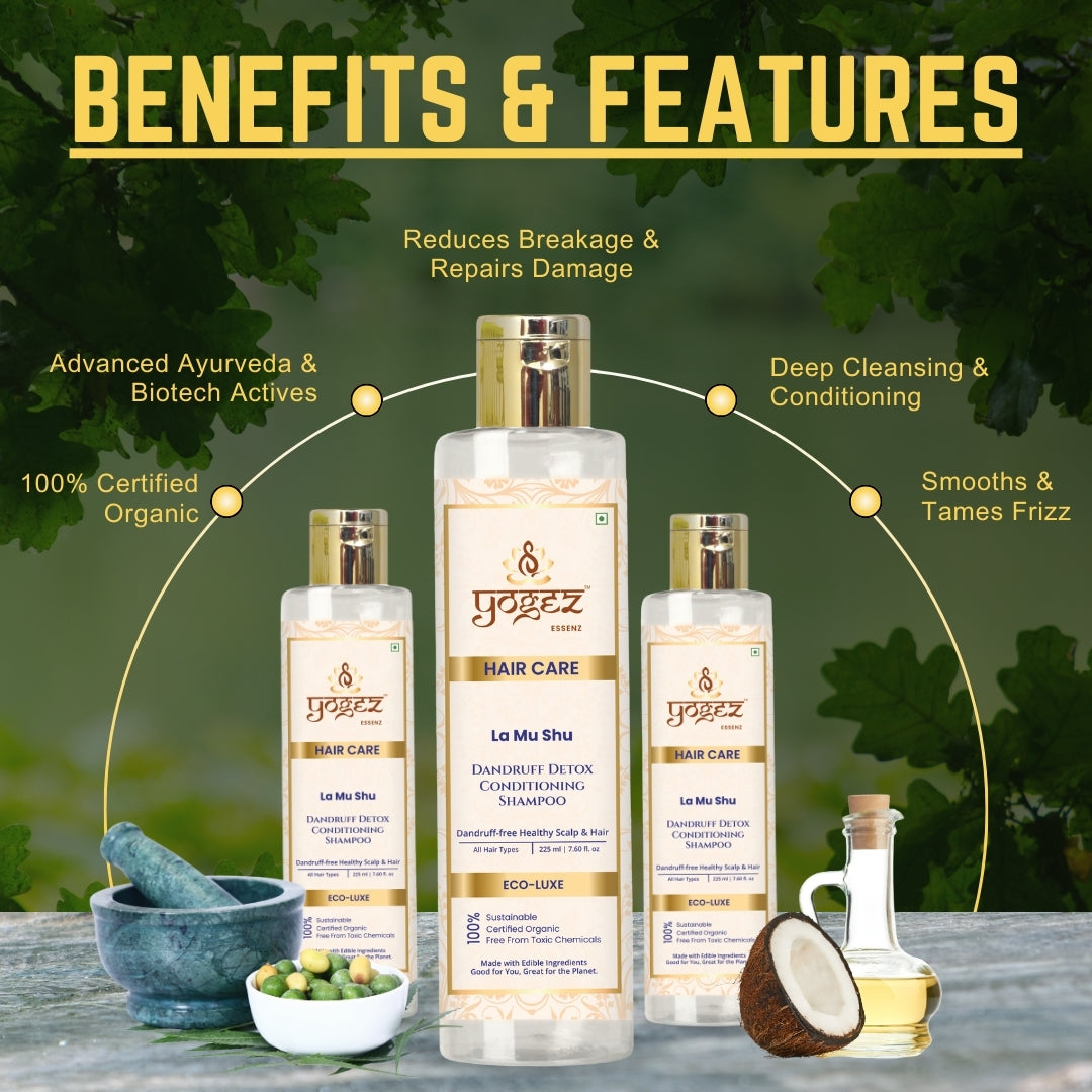 Yogez La Mu Shu Dandruff Detox Conditioning Shampoo