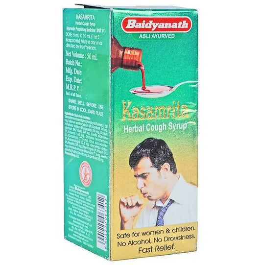 Buy Baidyanath Jhansi Kasamrita Herbal Cough Syrup from DrMediCart, Ship from India to USA