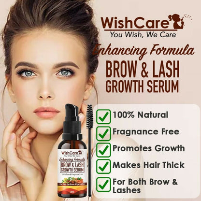 Wishcare Ultimate Eye Care Combo - Under Eye Cream & Brow-Lash Growth Serum Oil