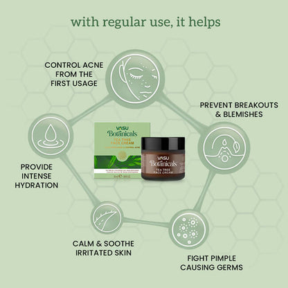 Vasu Healthcare Botanicals Tea Tree Face Cream - Drmedicart