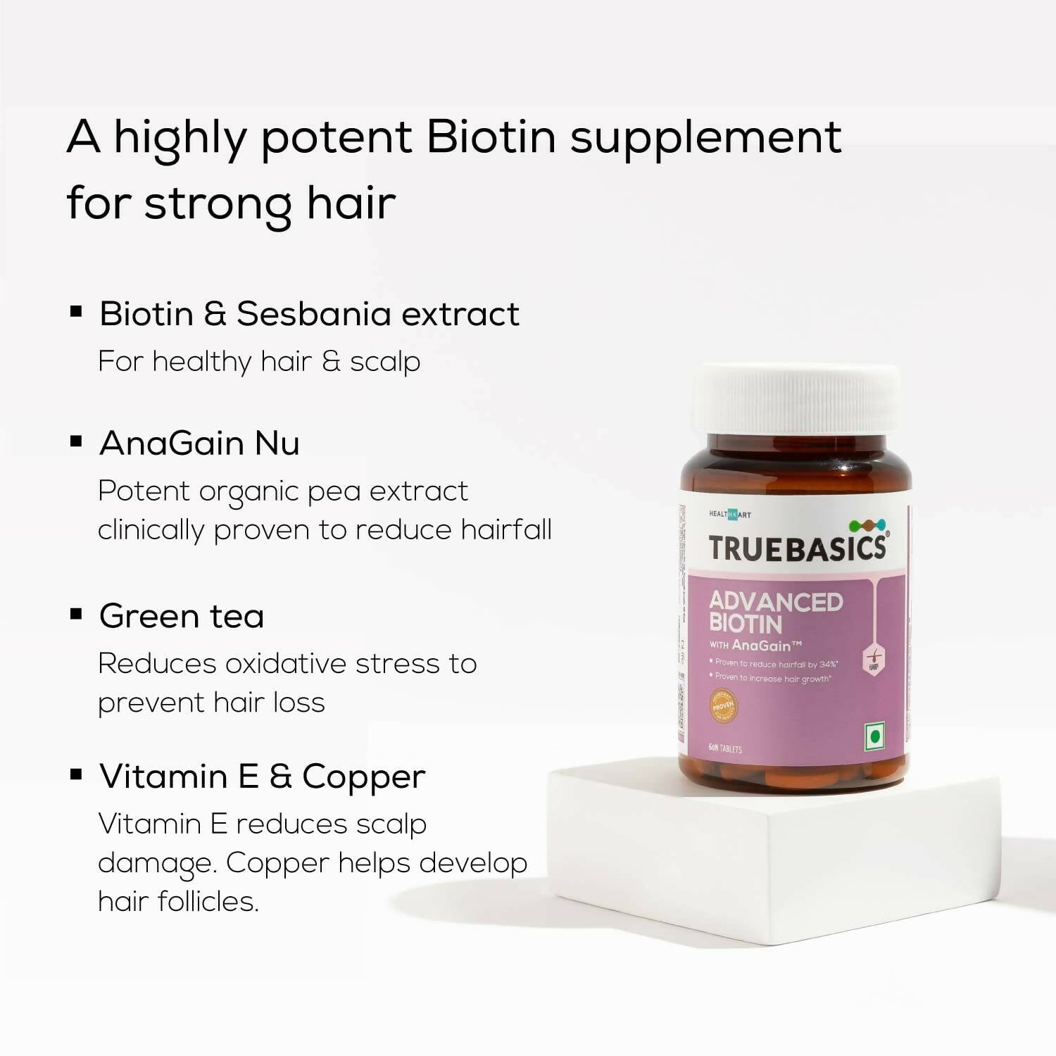 TrueBasics Advanced Biotin with AnaGain Tablets - Drmedicart