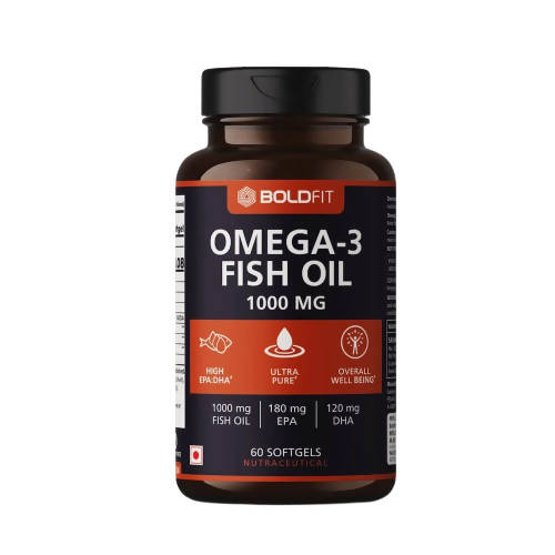 Buy Boldfit Omega 3 Fish Oil 1000mg Softgels from DrMediCart, Ship from India to USA
