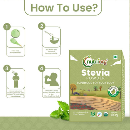 Nutriorg Certified Organic Stevia Powder