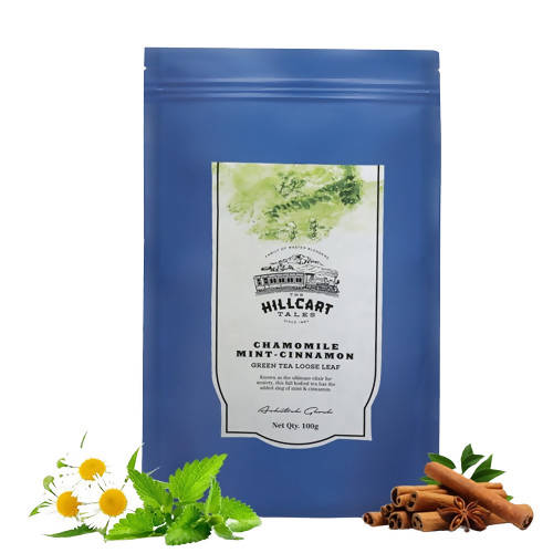 The Hillcart Tales Chamomile Mint-Cinnamon Green Tea Loose Leaf