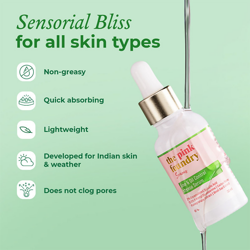The Pink Foundry Acne & Oil Control Intense Face Serum with 2% Salicylic Acid
