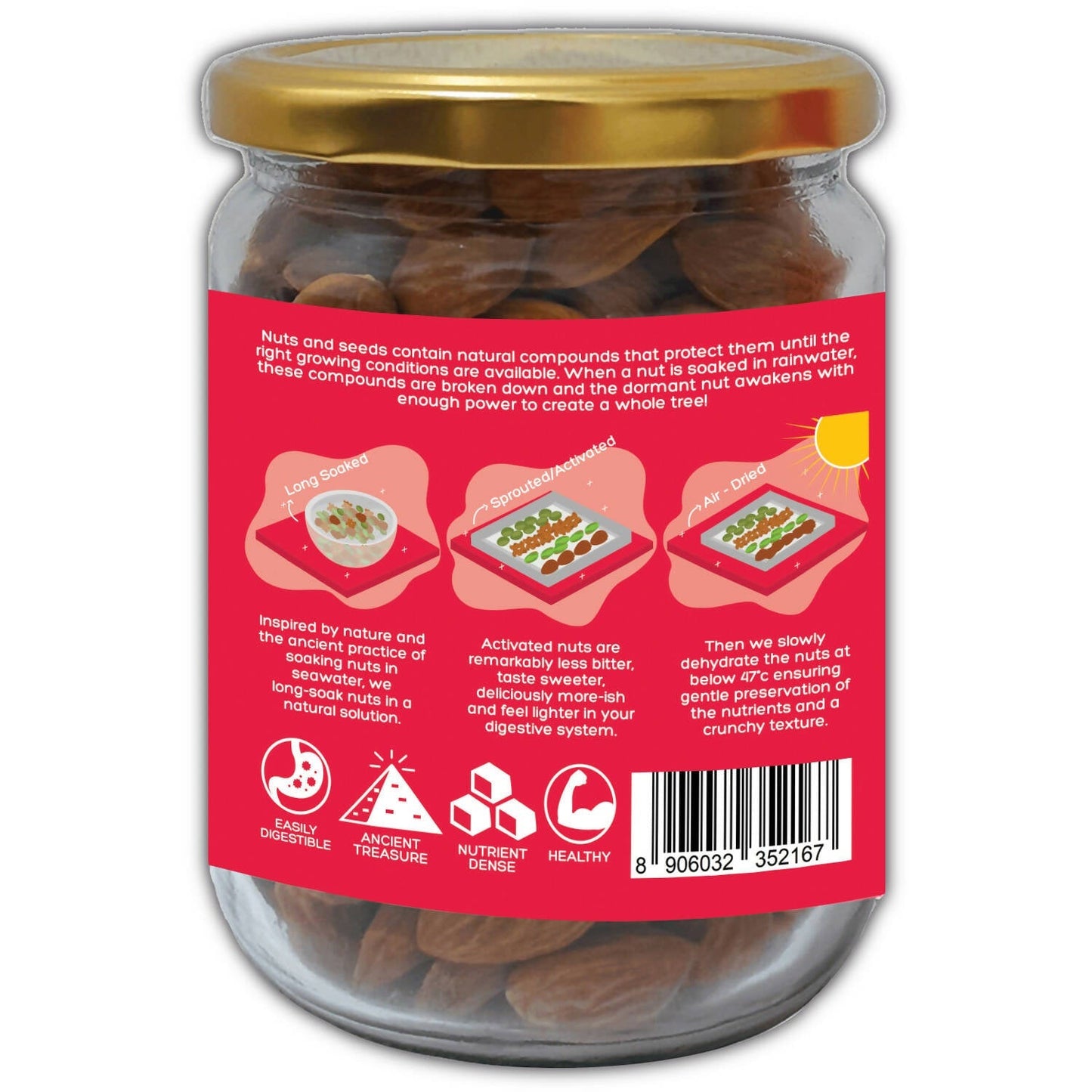 D-Alive Honestly Organic Activated Almonds - Drmedicart