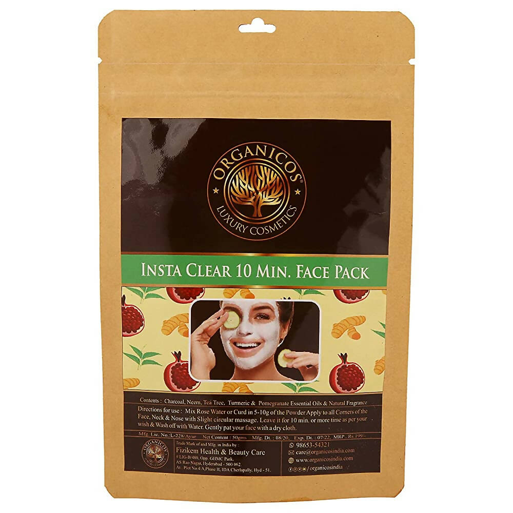 Organicos Insta Clear 10 Min Face Pack