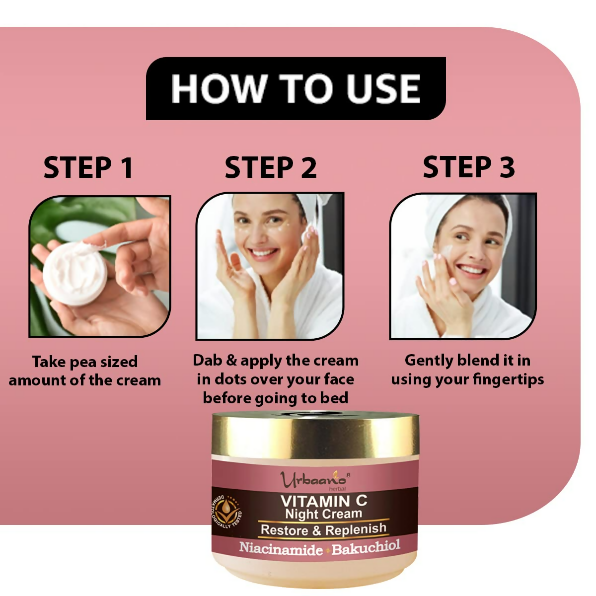 Urbaano Herbal Vitamin C Night Cream Glow