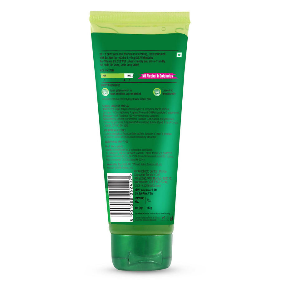 Set Wet Hair Gel for Men Vertical Hold Strong Hold High Shine