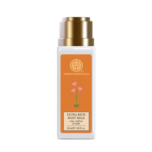 Buy Forest Essentials Ultra-Rich Body Milk Lime Saffron & Oudh from DrMediCart, Ship from India to USA