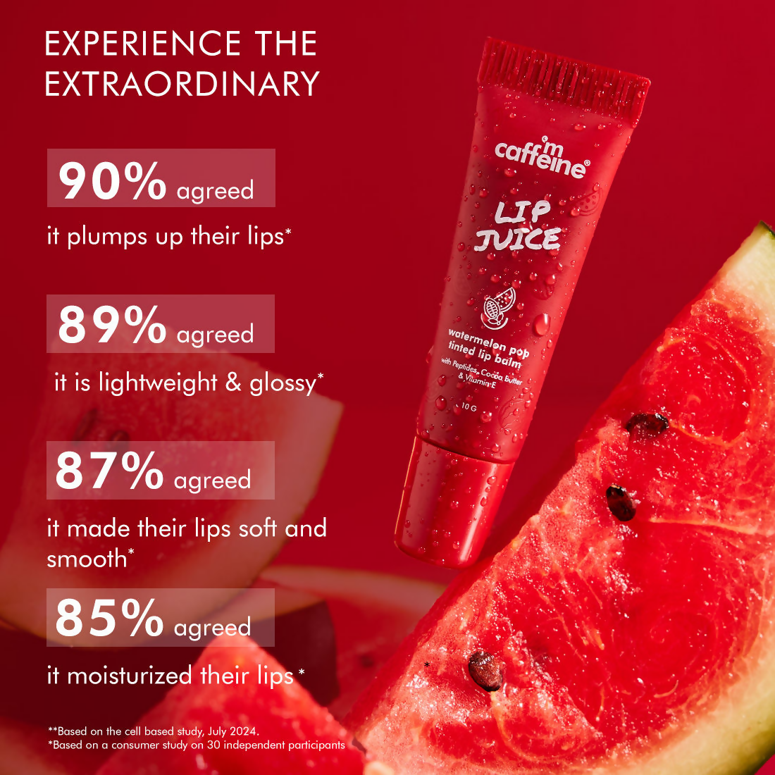 mCaffeine Lip Juice Tinted Lip Balm - Watermelon Pop