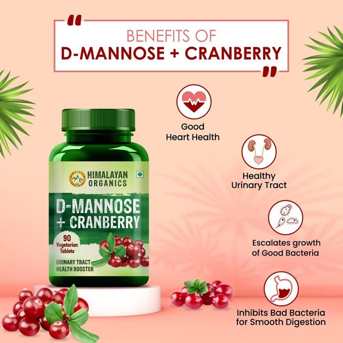 Himalayan Organics D-Mannose + Cranberry Vegetarian Capsules